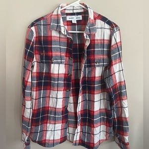 Old Navy Men’s  Flannel Plaid Shirt Medium